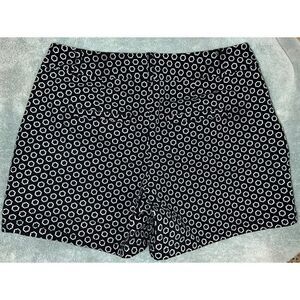 Elle Polished Toulon Geo Black White Geometric Print Shorts